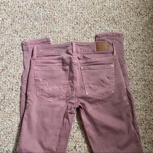 american eagle pink/purple jeans